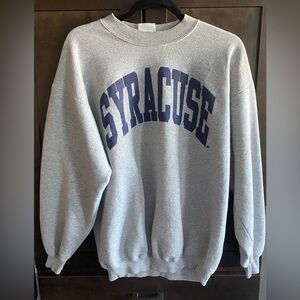 Gildan Heavyweight Ultra Cotton Syracuse sweatshirt size Large.  Grey/ navy